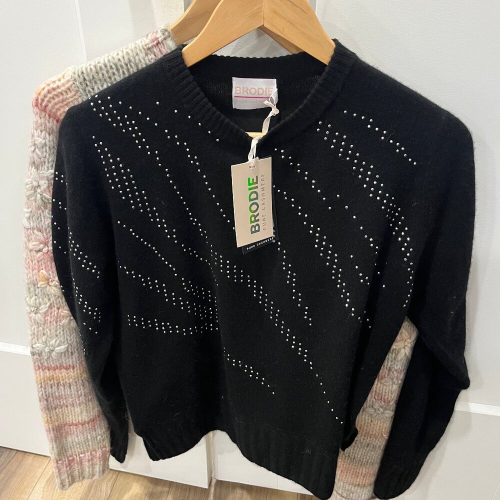 Brodie Hot Fix Zebra crew sweater